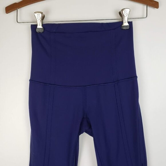 Lululemon Wunder Under Crop Hi-Rise Peek SE W6HGQS womens 2 Emperor Blue - Picture 5 of 11